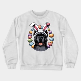 Cane Corso with Bunny Ears Enjoys Easter Merriment Crewneck Sweatshirt